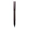 Uni-Ball Deluxe Stick Roller Ball Pen, Micro 0.5mm, Blue Ink, Gray Barrel, PK12 60027